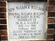 CORNERSTONE OF THE BULLOCK BLDG. DECATED IN 1985